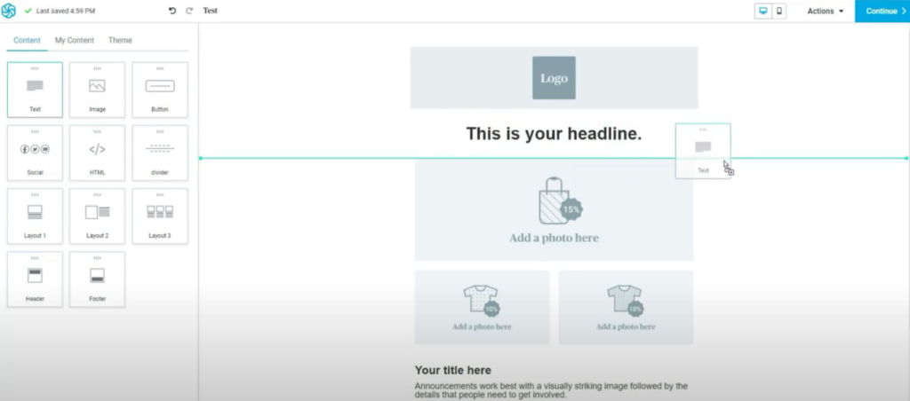 Newsletter Drag & Drop