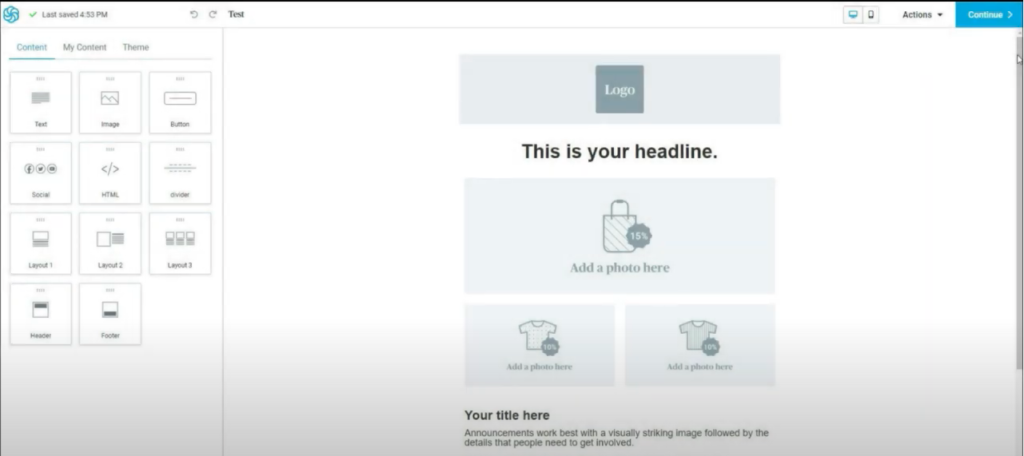 Newsletter Editor öffnen